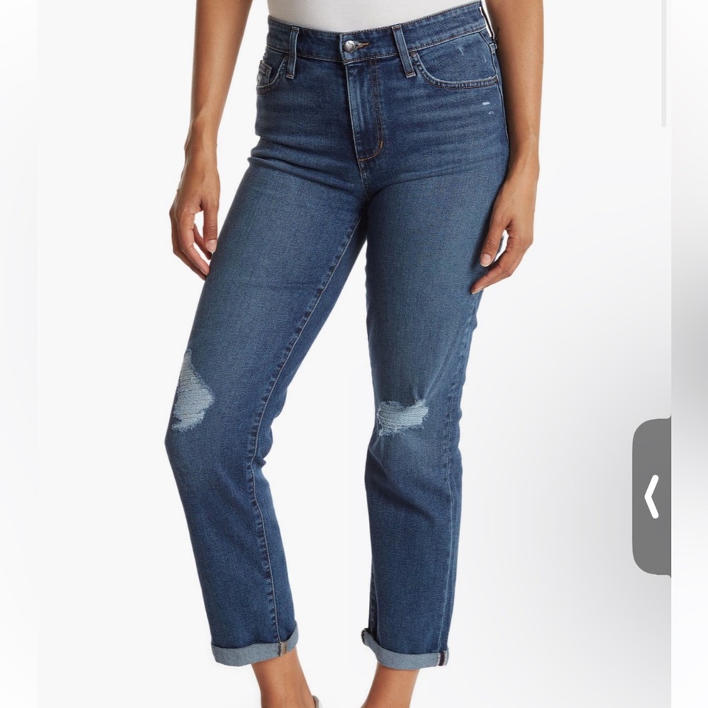 Joes Jeans boyfriend rolled hem jeans